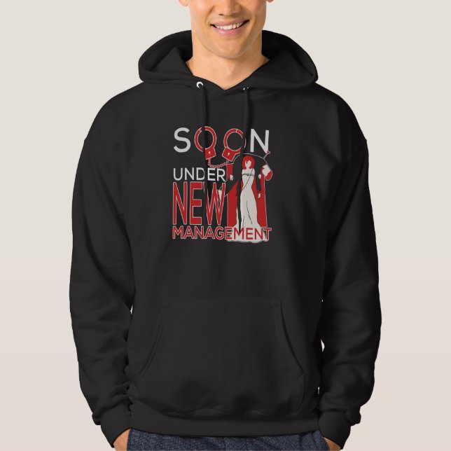 Snart Under Ny Ledning  Brudgum  Svästparty Hoodie (Framsida)