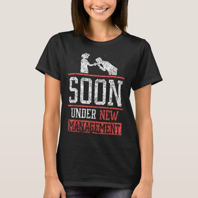 Snart Under Nytt Ledning Team Ogift Brudgum Del T Shirt (Framsida)