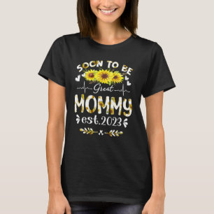 Snart Underbar Mamma 2023 Solrossen Mors dag T Shirt
