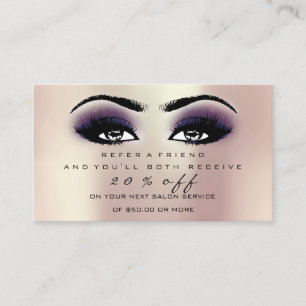 Snärtar för Violet för Makeup för salongremiss Rabattkort