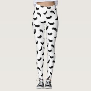 Snärtar mönstrar moderna ögonfransf8orlängning leggings