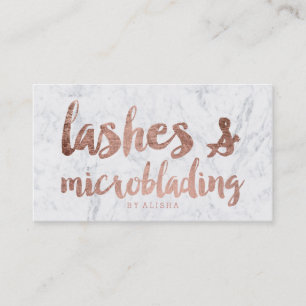 Snärtar som microblading rosa guld för fauxen, visitkort