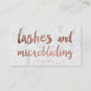 Snärtar som microblading rosa guld för fauxen, visitkort