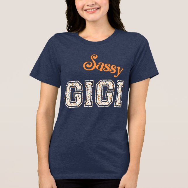 Snäsig Gigi Prickig Farmor T Shirt (Framsida)