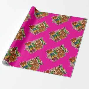 Snäsig Ren Sleigh Jul Presentpapper
