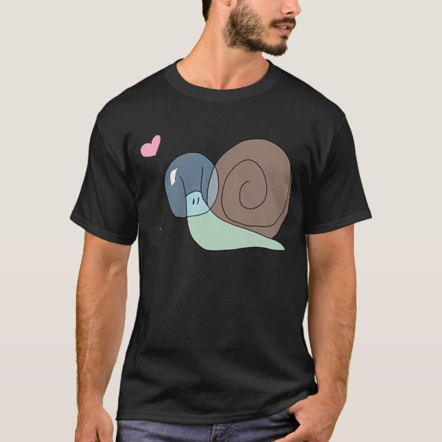 Snastronaut (Snigel astronaut) med hjärta T Shirt (Framsida)