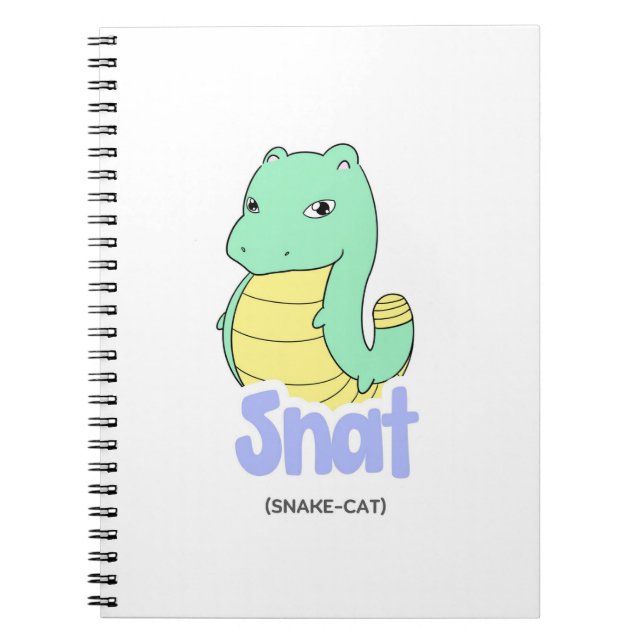 Snat (Snake + Cat) Cute Notebook/ Journal Anteckningsbok (Framsidan)