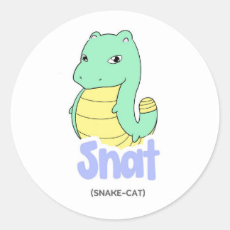 Snat (Snake + Cat) Cute Sticker Runt Klistermärke
