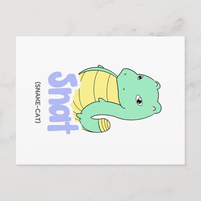 Snat-vykort (Snake + Cat) Vykort (Framsida)