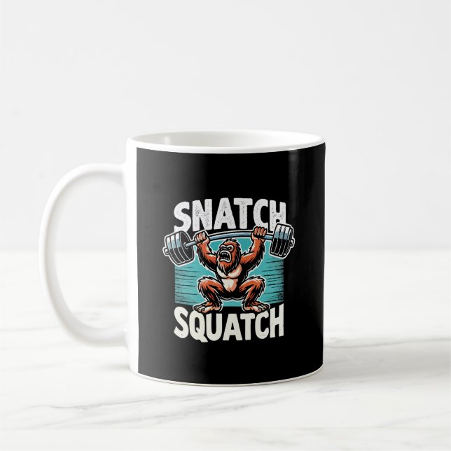 Snatch Squatch - Funny Weightlift Kaffemugg (Vänster)