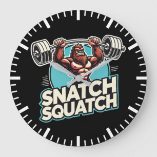 Snatch Squatch - Funny Weightlift Stor Klocka