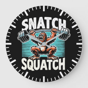 Snatch Squatch - Funny Weightlift Stor Klocka
