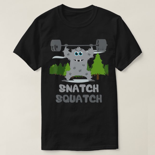 Snatch Squatch toon Beast Gym T Shirt (Design framsida)