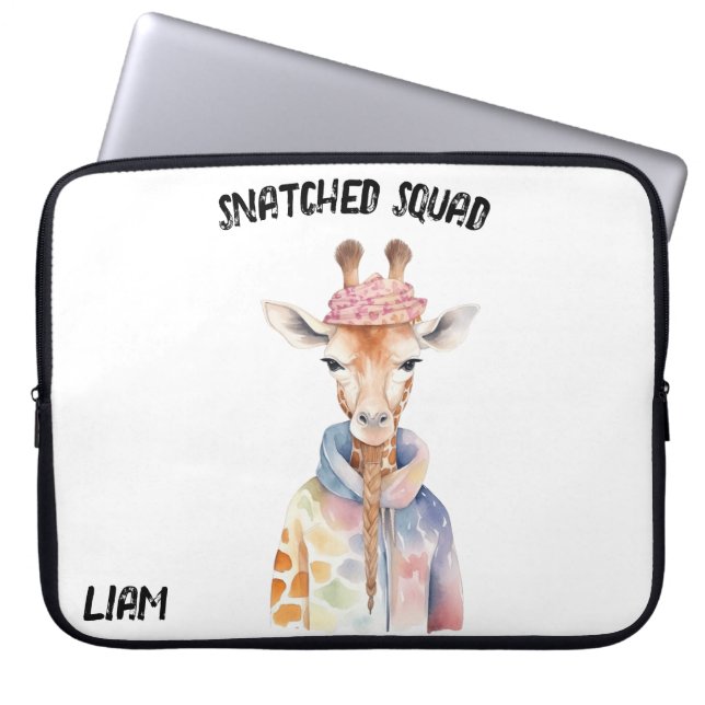 "Snatched Squad" Giraffe Laptop Fodral (Framsidan)