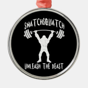 Snatchsquatch, Tecknad Big Foot, Beast, underlig G Julgransprydnad Metall