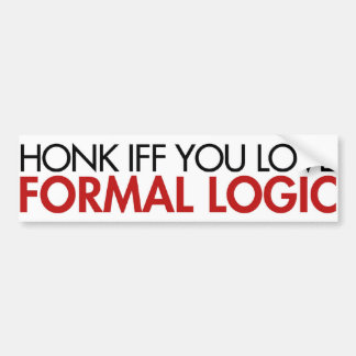 Snattrande Iff älskar du formell logik Bildekal