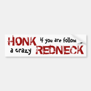 Snattrande på den galna rednecken! bildekal