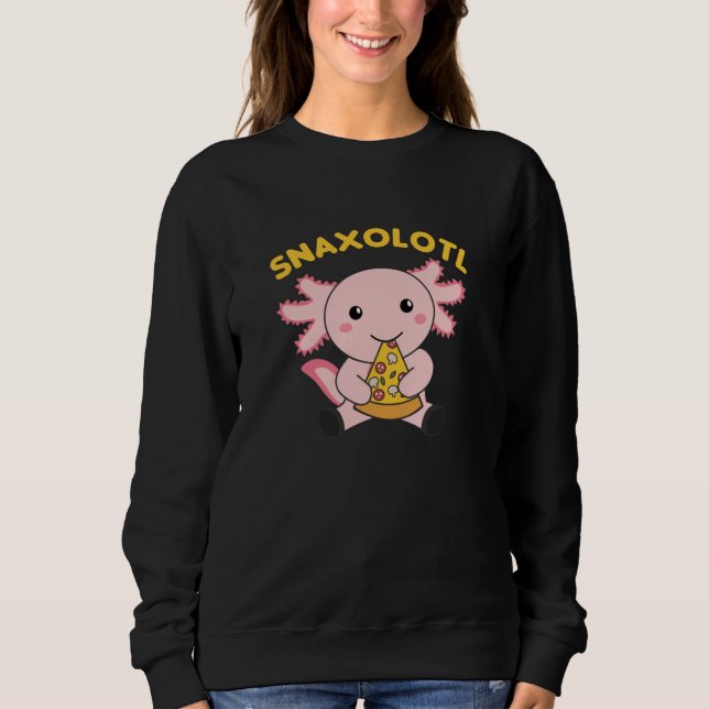 Snaxolotl Axolotl Älskare Cute Animals Pizza T Shirt (Framsida)