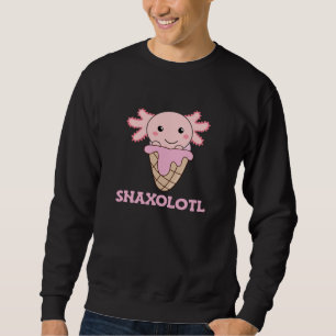 Snaxolotl Axolotl Älskare Sweet Animals Ice Cream Lång Ärmad Tröja
