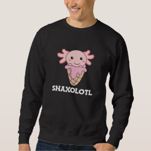 Snaxolotl Axolotl Älskare Sweet Animals Ice Cream Lång Ärmad Tröja