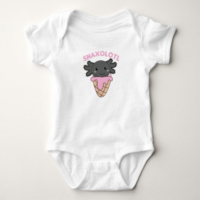 Snaxolotl Axolotl Älskare Sweet Animals Ice Cream T Shirt (Framsida)