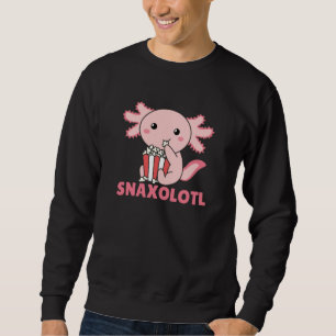Snaxolotl Axolotl Älskare Sweet Animals Popcorn Lång Ärmad Tröja