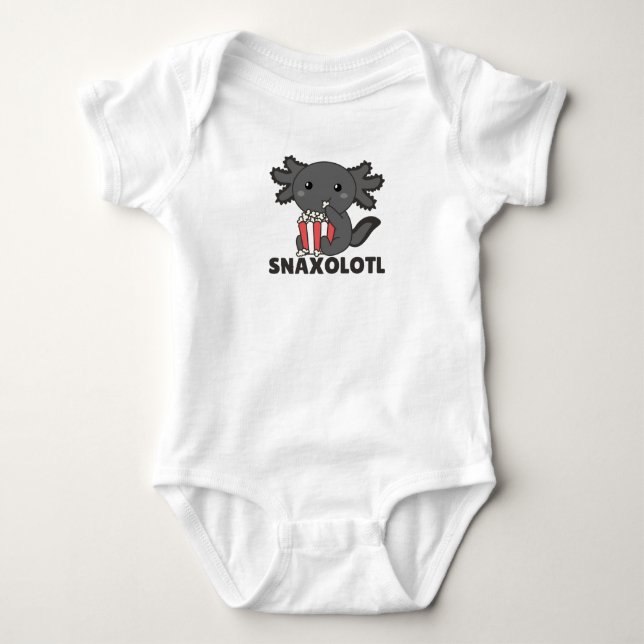 Snaxolotl Axolotl Älskare Sweet Animals Popcorn T Shirt (Framsida)