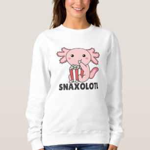 Snaxolotl Axolotl Älskare Sweet Animals Popcorn T Shirt
