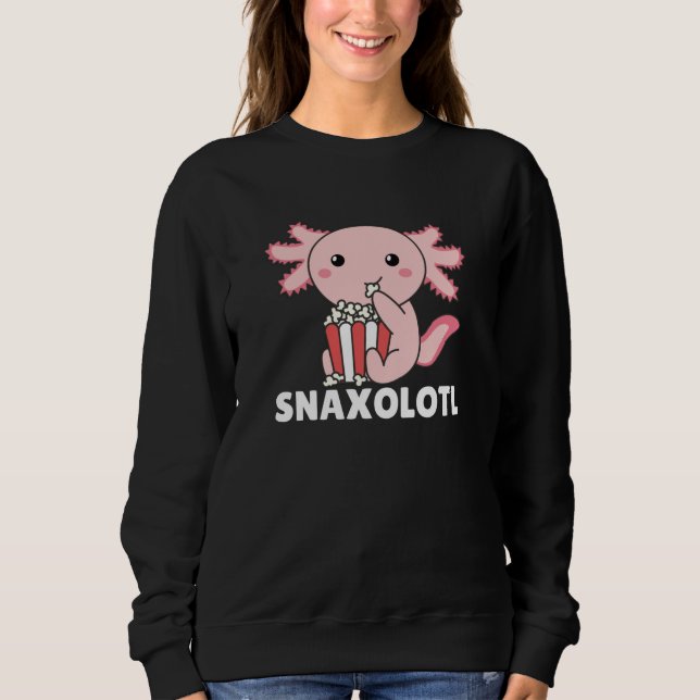 Snaxolotl Axolotl Älskare Sweet Animals Popcorn T Shirt (Framsida)