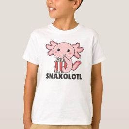 Snaxolotl Axolotl Älskare Sweet Animals Popcorn T Shirt