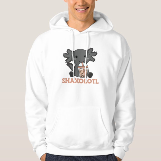 Snaxolotl Axolotl Bubble Tea Älskare Sweet Animals Hoodie (Framsida)