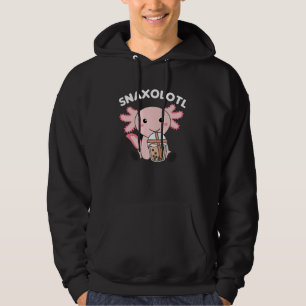 Snaxolotl Axolotl Bubble Tea Älskare Sweet Animals Hoodie
