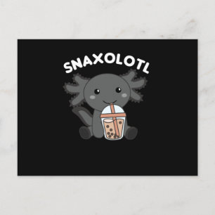Snaxolotl Axolotl Bubble Tea Älskare Sweet Animals Vykort