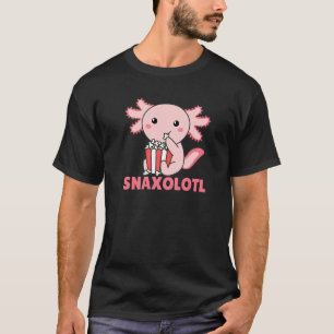 Snaxolotl Axolotl Cute Animals Eat Popcorn Axolot T Shirt
