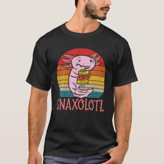 Snaxolotl Axolotl Eat Chip Funny Snack Food Boys T Shirt