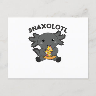 Snaxolotl Axolotl Pizza Älskare Sweet Animals Vykort