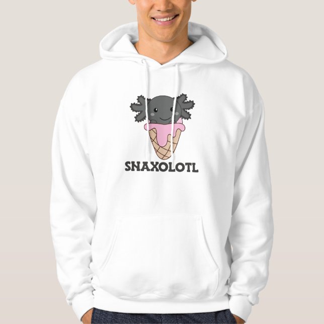 Snaxolotl Axolotl Strawberry Ice Älskare Sweet Hoodie (Framsida)