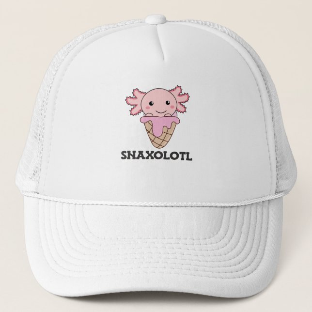 Snaxolotl Axolotl Strawberry Ice Älskare Sweet Keps (Framsida)