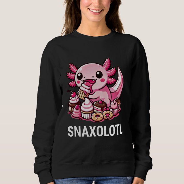 Snaxolotl Axolotl Sweets Desserts Kawaii T Shirt (Framsida)