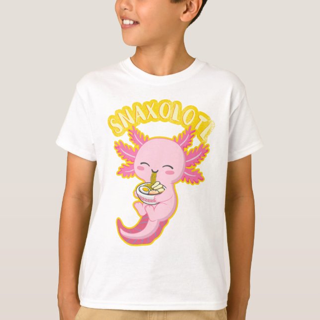 Snaxolotl Cute Axolotl Älskare Funny Axolotl Kids T Shirt (Framsida)