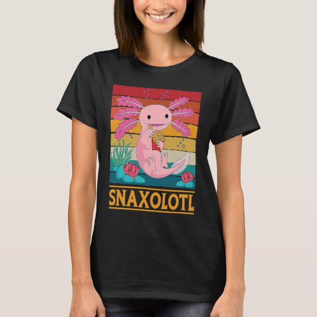 Snaxolotl Cute Axolotl Fransk Fries T Shirt (Framsida)