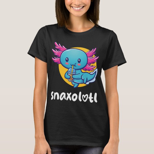 Snaxolotl (på mörka färger) t shirt (Framsida)