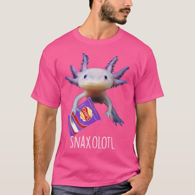 Snaxolotl Snack Foodie Funny Axolotl Salamander Pu T Shirt (Framsida)