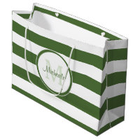 Snazzy Deep Grönt Monogram med Tjock Rand