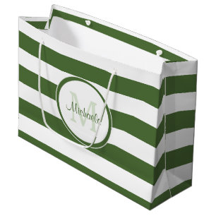 Snazzy Deep Grönt Monogram med Tjock Rand