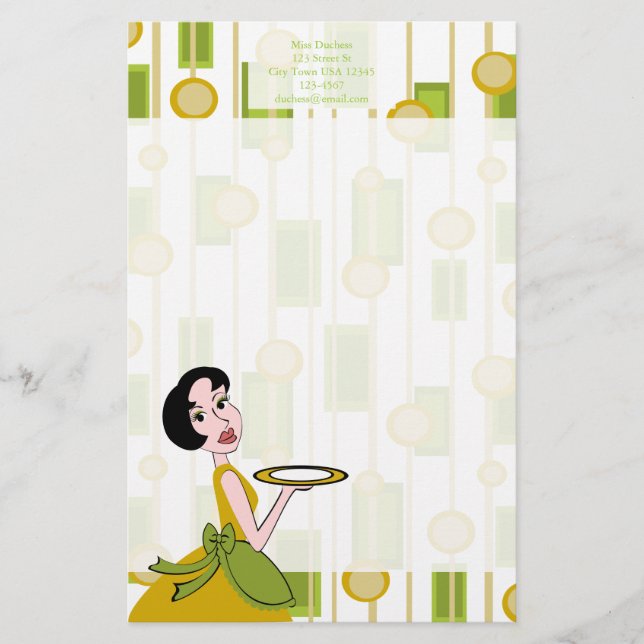 Snazzy Dinner Brevpapper (Framsida)