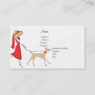 Snazzy Dog Walker Visitkort