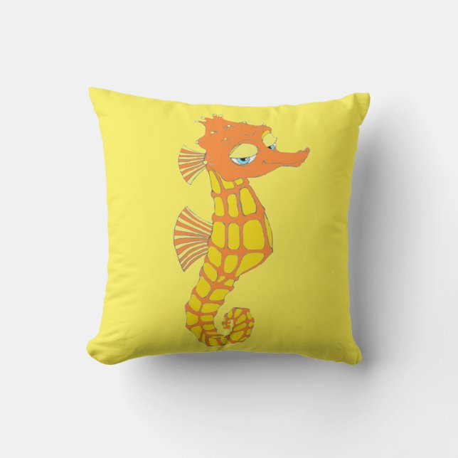 Snazzy Seahorse Square Pillow Kudde (Framsida)