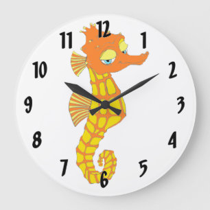 Snazzy Seahorse Stor Klocka