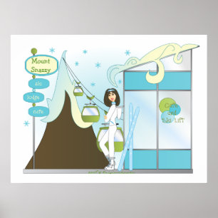 Snazzy Ski Lodge Poster